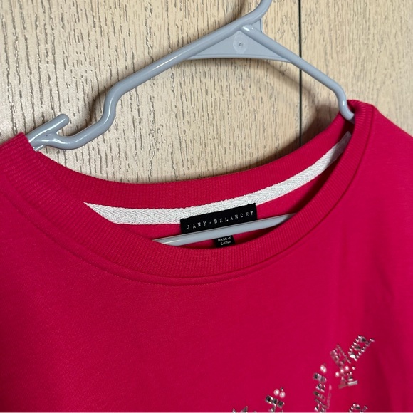 Jane And Delancey Pink Holly Jolly Christmas Sweater Medium - Picture 6 of 10